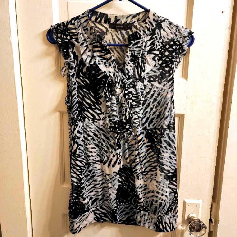 Women's The Limited Sheer Overlay Blouse, Size S